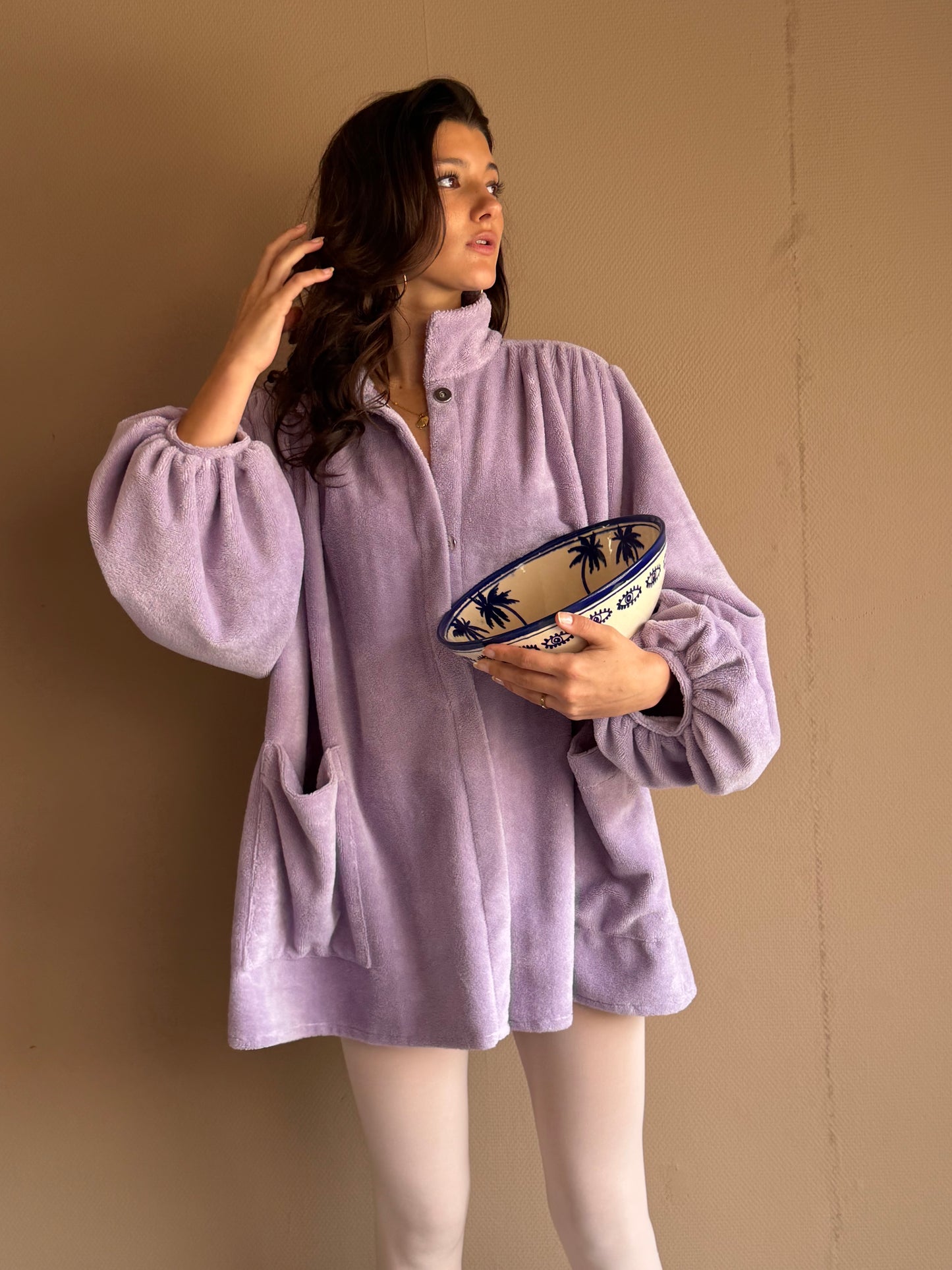 The Dreamer Chloe terry towel in Lilac