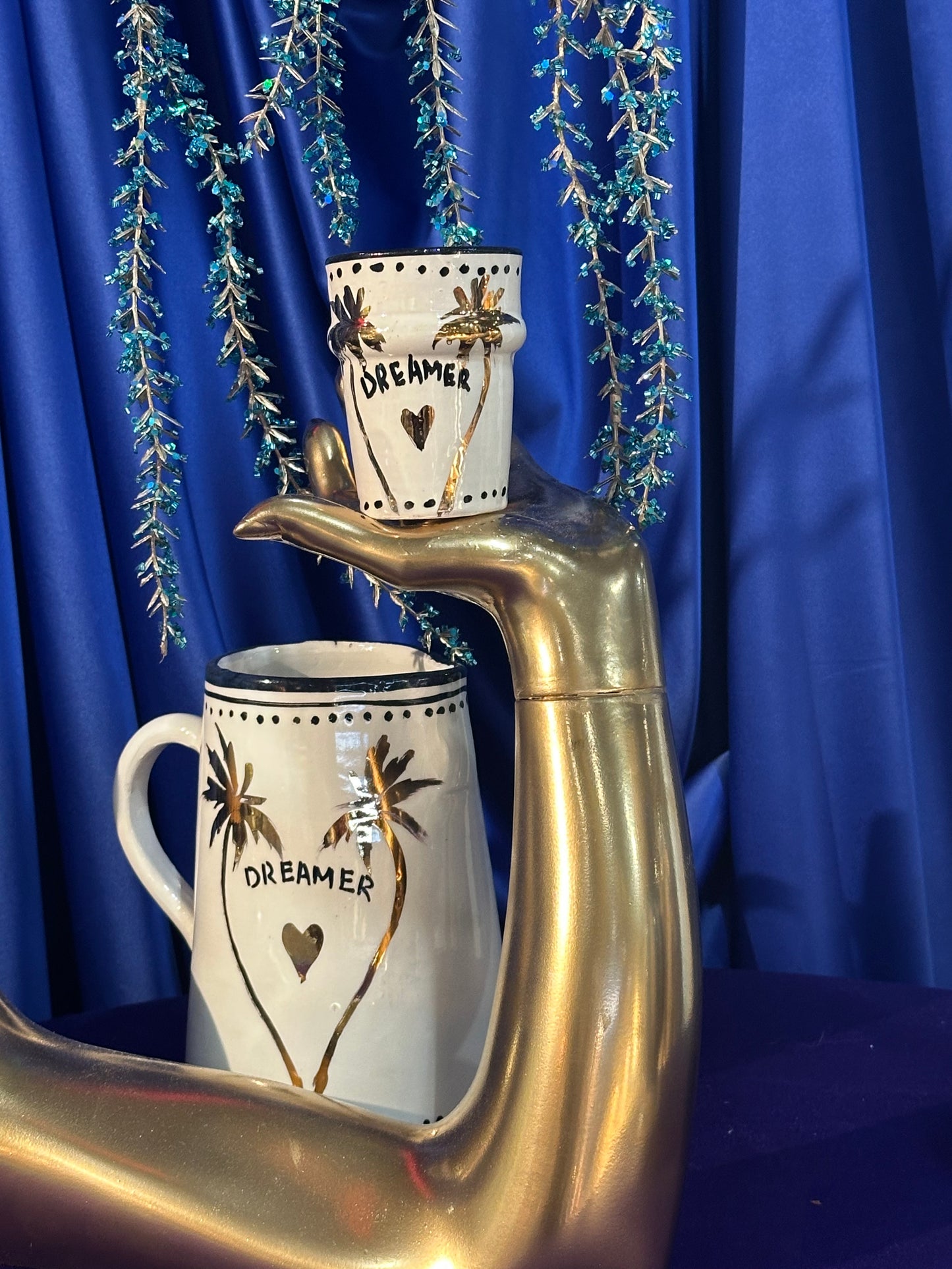 Palmboom karaf Golden Edition 14K