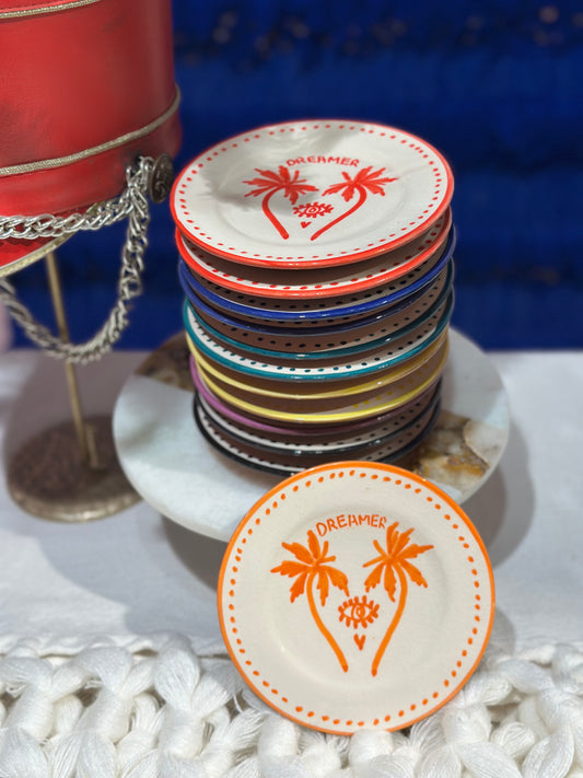 Dreamer Palmtree Tapas plate Orange