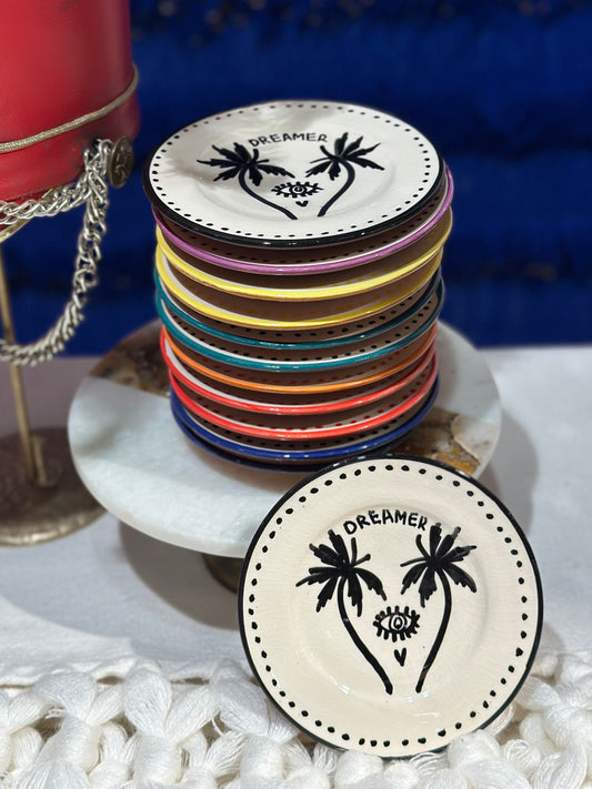 Dreamer Palmtree Tapas plate Black