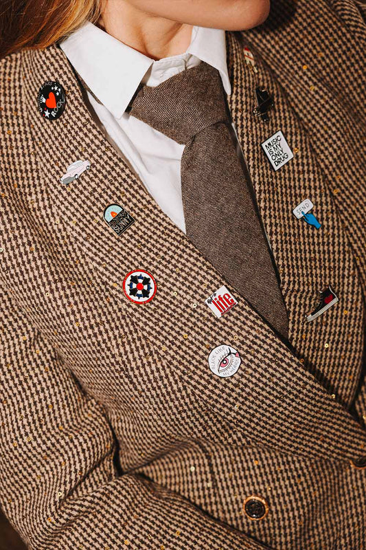 Blazer with pins